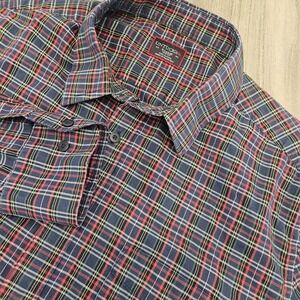 Untuckit Button Front Shirt Size XL Multicolor Plaid Cotton Long Sleeve Slim Fit